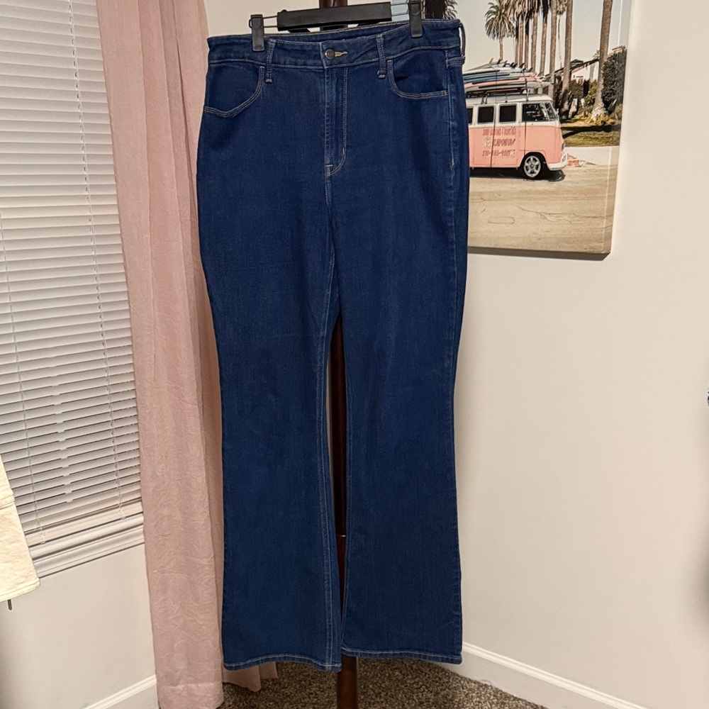 Old Navy Women's Dark Blue Flare Jeans